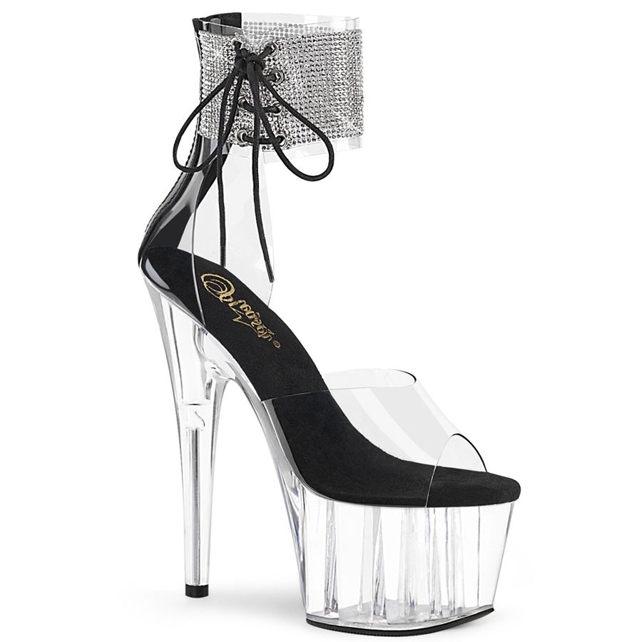 Women's Pleaser Adore-724RS Heels Clear | 406IHRSPJ