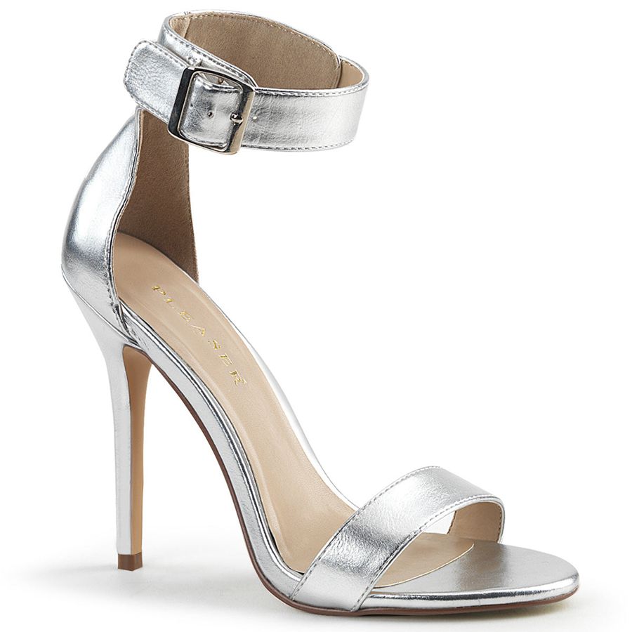 Women's Pleaser Amuse-10 Heels Silver | 257WTRDHE