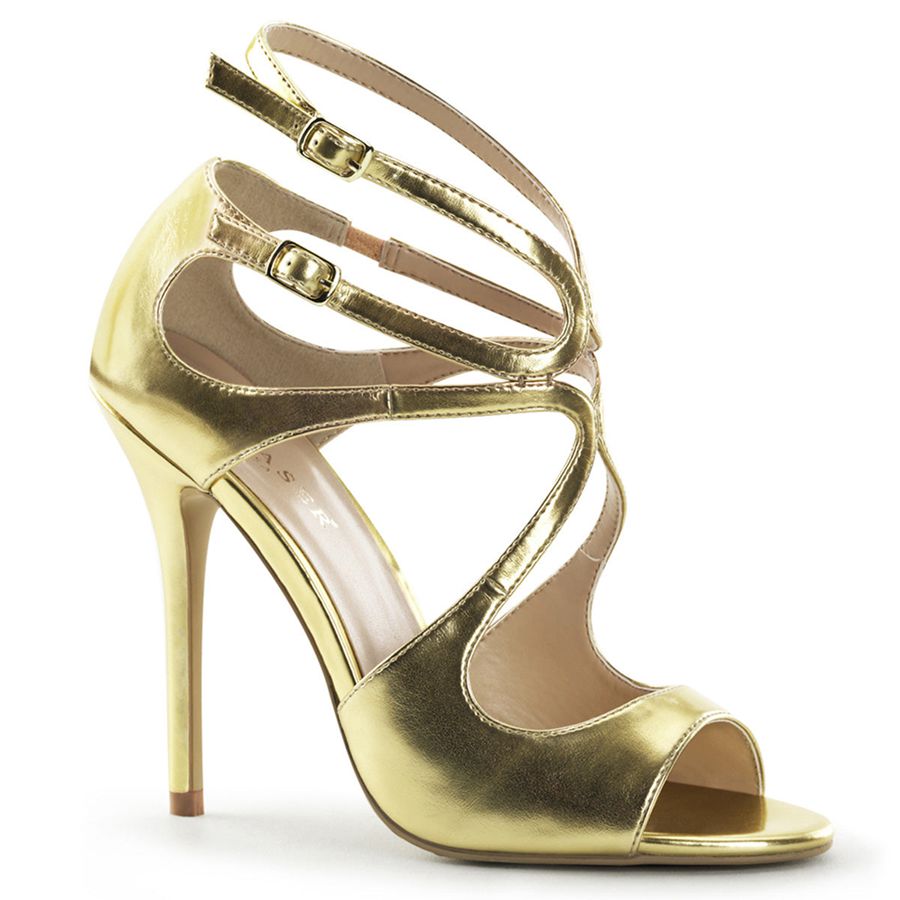 Women's Pleaser Amuse-15 Heels Gold | 721BNJKMA