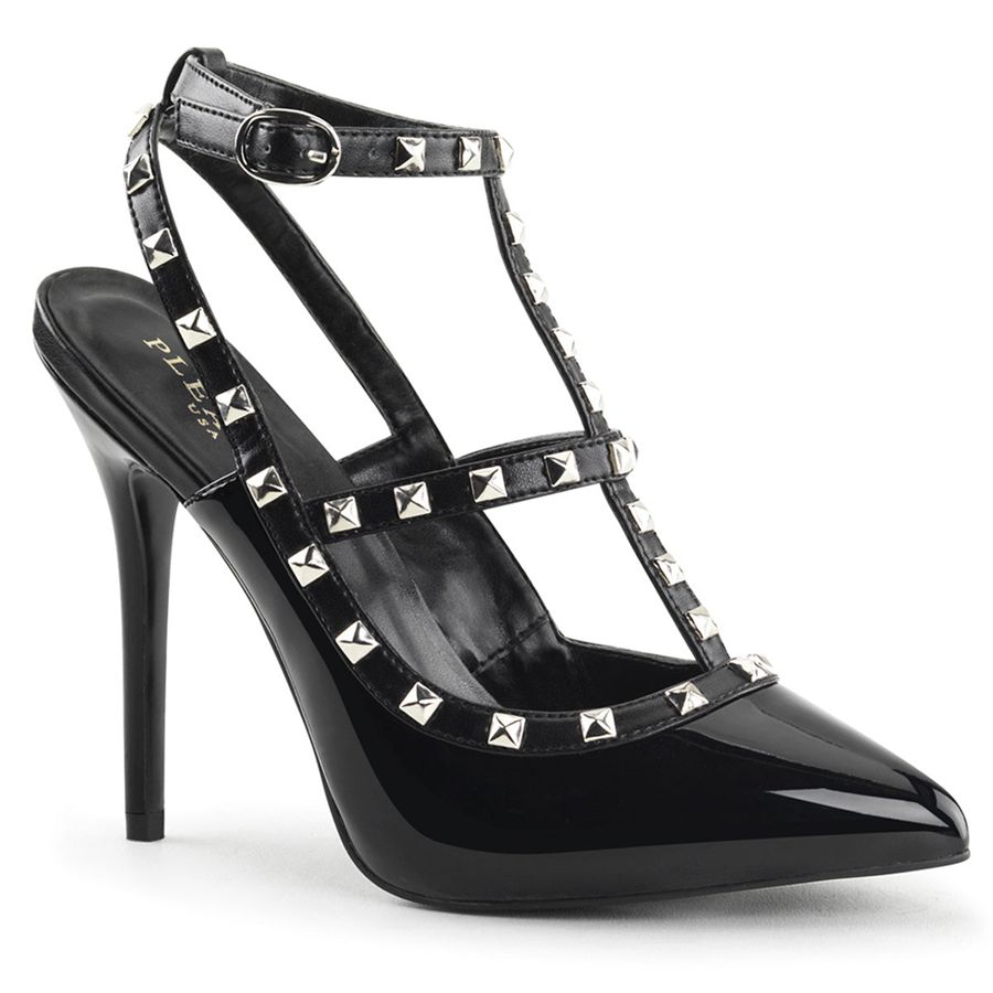 Women's Pleaser Amuse-18 Heels Black | 984KDJSBL