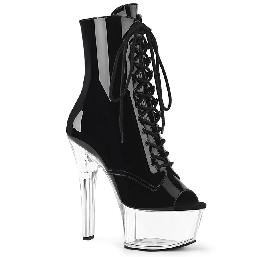 Women's Pleaser Aspire-1021 Ankle Boots Clear | 481PYCXLE