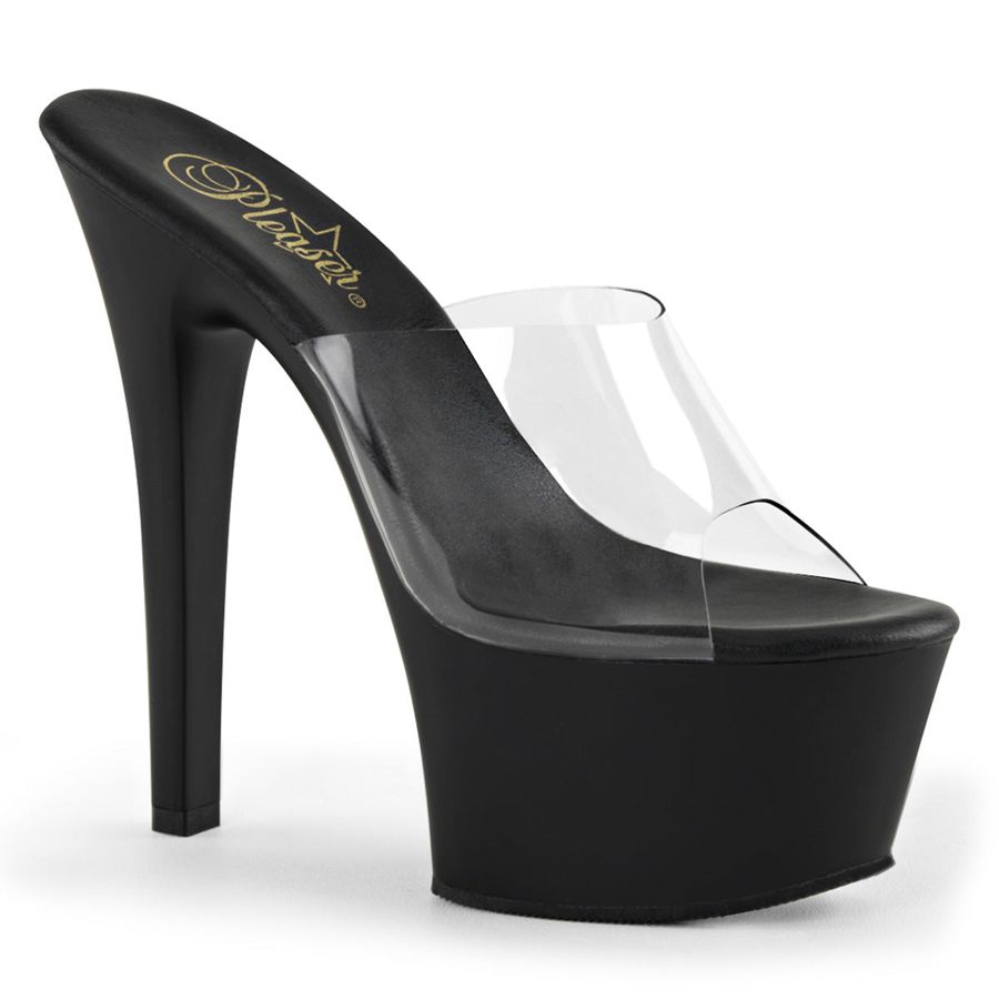 Women's Pleaser Aspire-601 Platform Sandals Black | 812OXKBQS