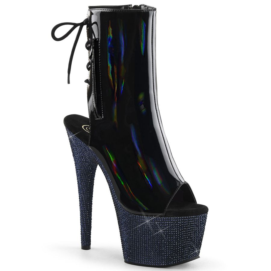 Women's Pleaser Bejeweled-1018DM-7 Ankle Boots Black | 712EROUJT