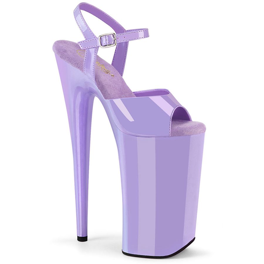 Women's Pleaser Beyond-009 Ankle Strap Sandals Purple | 302VKSDNX