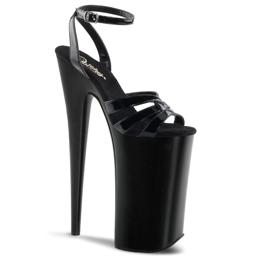 Women's Pleaser Beyond-012 Ankle Strap Sandals Black | 246UQOJXK