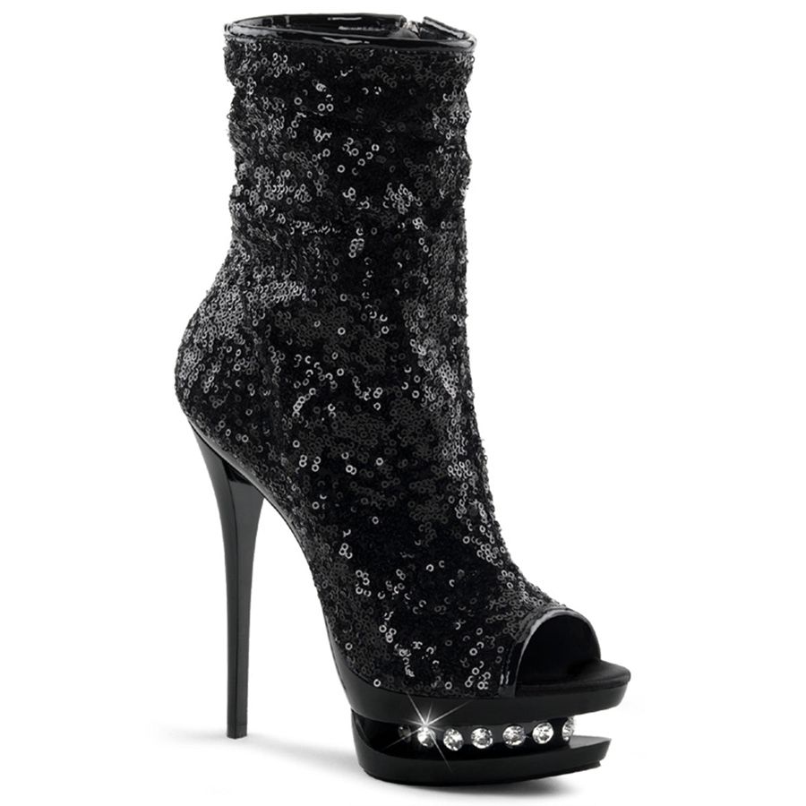 Women's Pleaser Blondie-R-1008 Ankle Boots Black | 653DASJFP