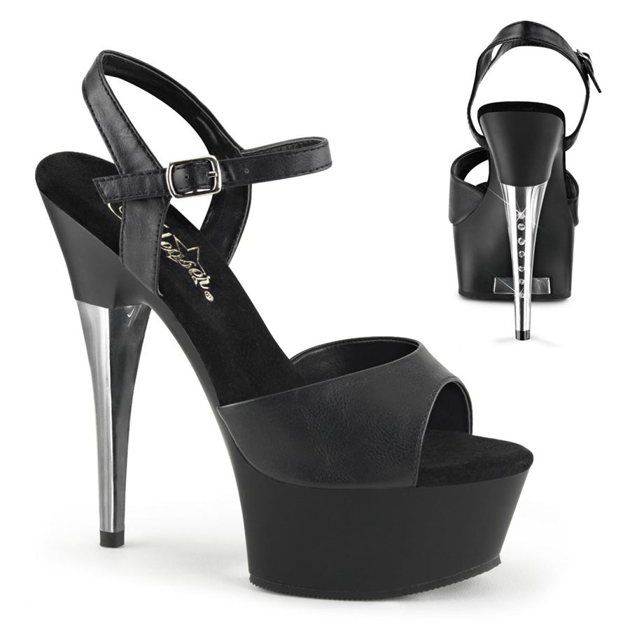 Women's Pleaser Captiva-609 Platform Sandals Black | 948MLIFNJ