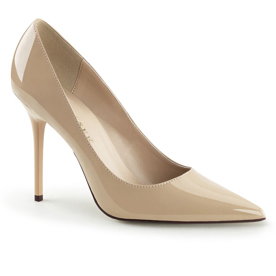 Women's Pleaser Classique-20 Pumps Beige | 867AGSFZO