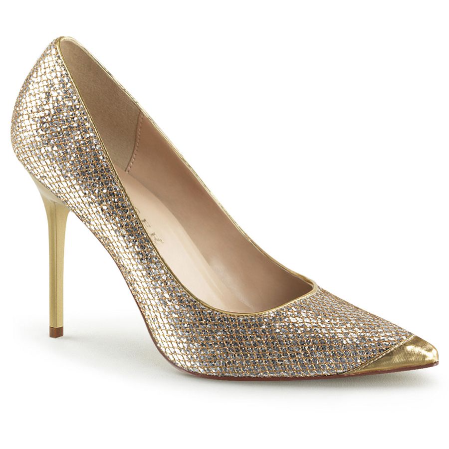 Women's Pleaser Classique-20 Pumps Gold | 397NIJUXL