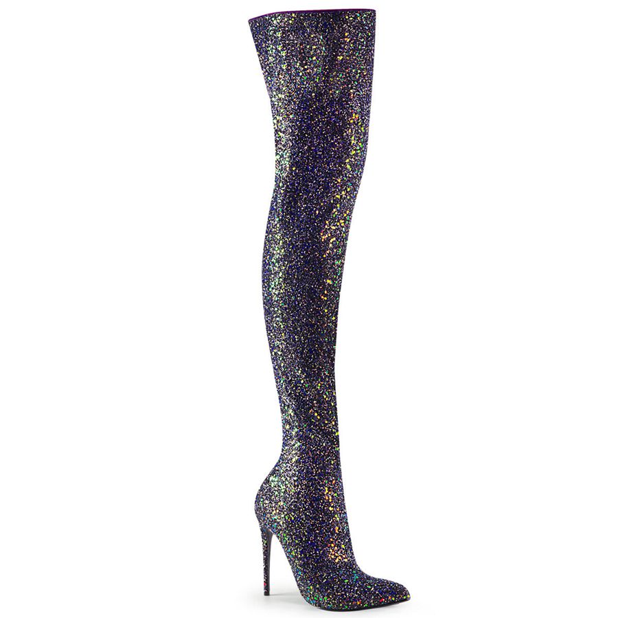 Women's Pleaser Courtly-3015 Thigh High Boots Black | 260FBGHJT