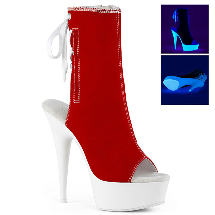 Women's Pleaser Delight-1018SK Ankle Boots Red | 357GQVXWU