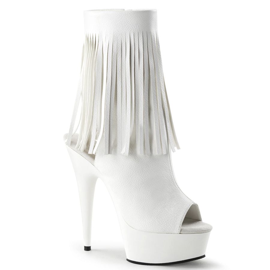 Women's Pleaser Delight-1019 Ankle Boots White | 203QSWXKV