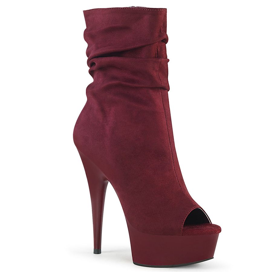 Women's Pleaser Delight-1031 Ankle Boots Burgundy | 354QGSWEO