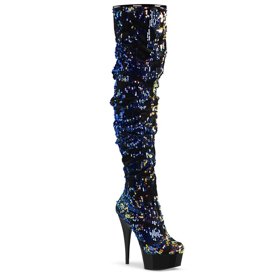 Women's Pleaser Delight-3004 Thigh High Boots Multicolor | 741YVFIHX