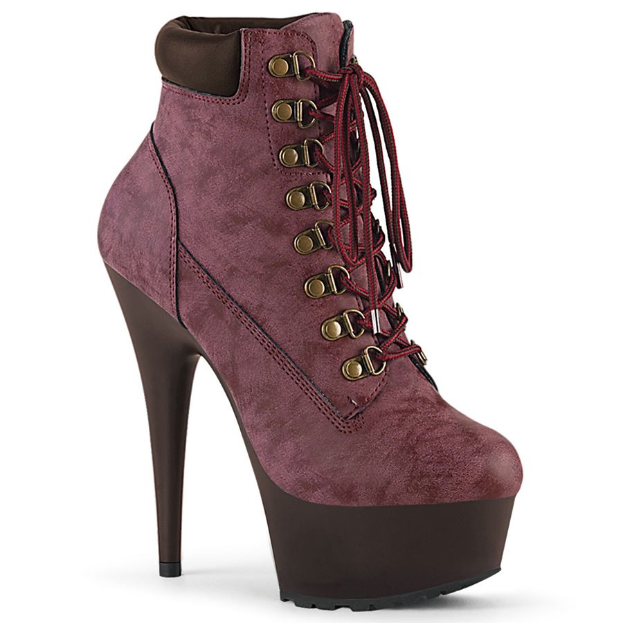 Women's Pleaser Delight-600TL-02 Ankle Boots Purple | 031TVLGIQ