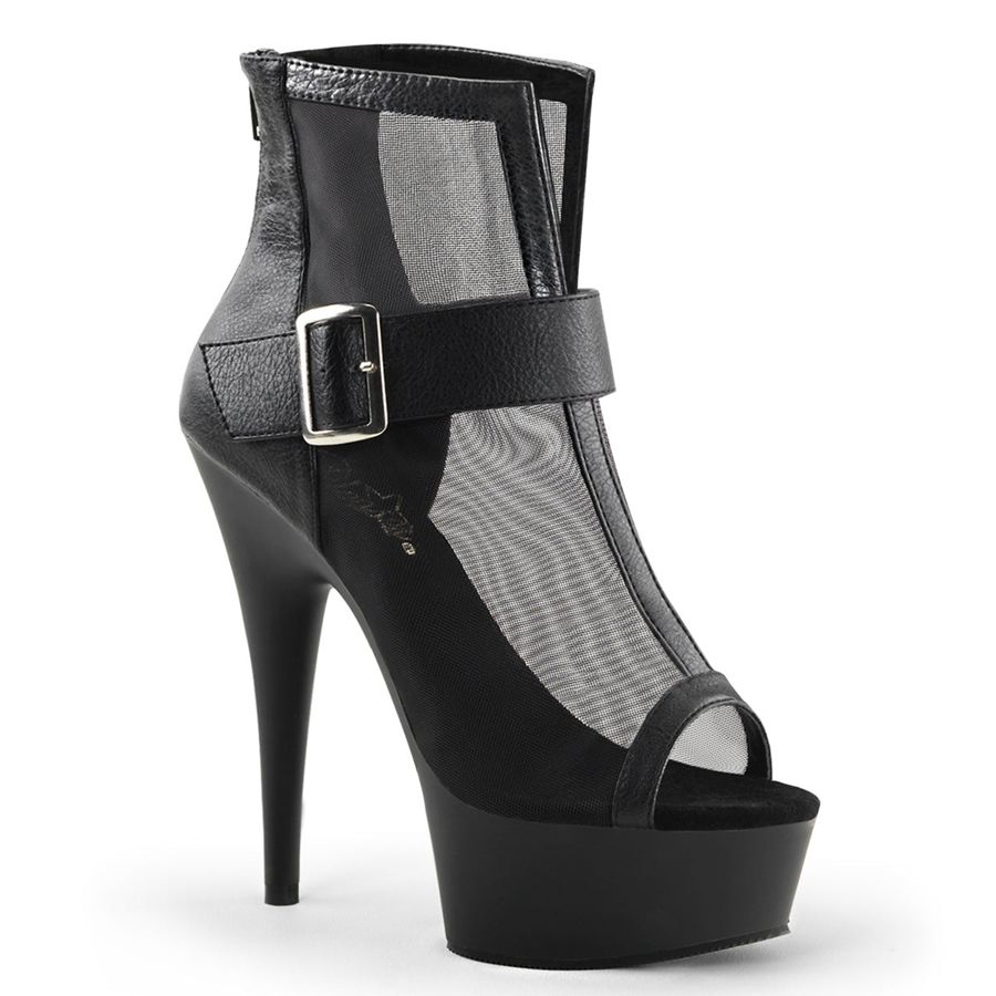 Women's Pleaser Delight-600-23 Ankle Boots Black | 640SYQVMX