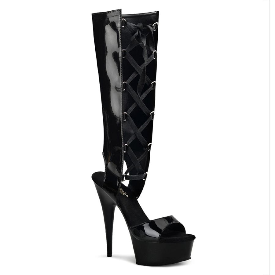 Women's Pleaser Delight-600-40 Heels Black | 816PFZHVO