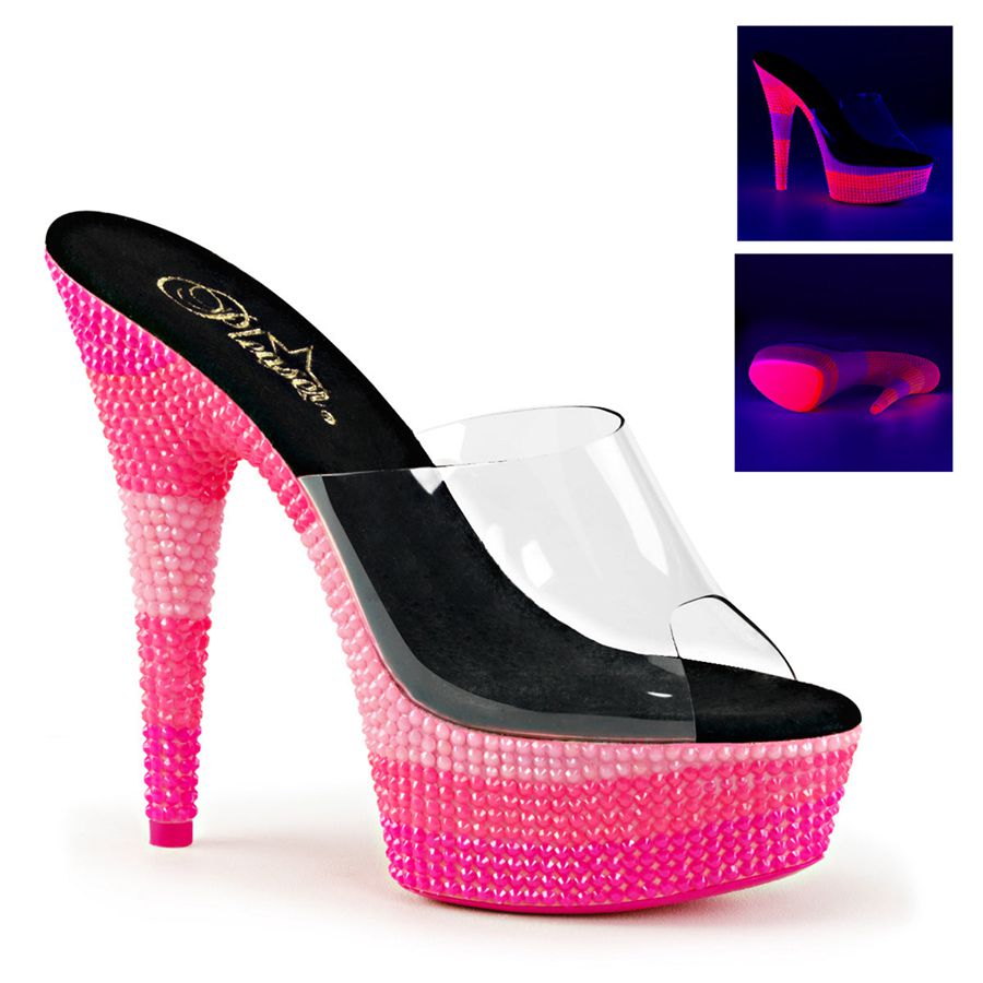 Women's Pleaser Delight-601UVS Platform Sandals Pink | 502JQYITH