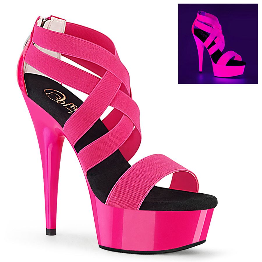 Women's Pleaser Delight-669UV Heels Pink | 529HYNOWQ