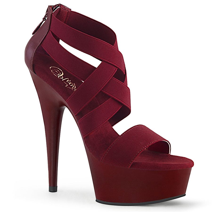 Women's Pleaser Delight-669 Heels Burgundy | 012EYWIPC