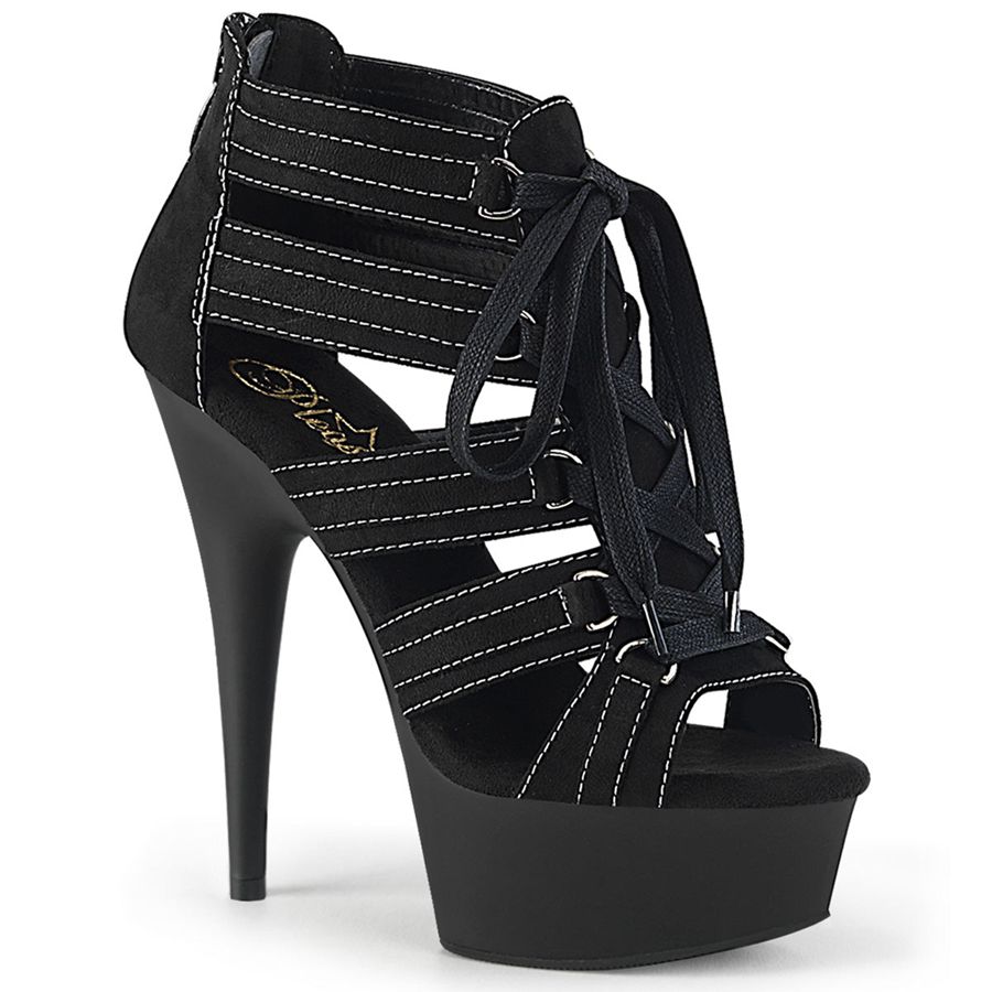 Women's Pleaser Delight-693 Heels Black | 945OZCSEJ