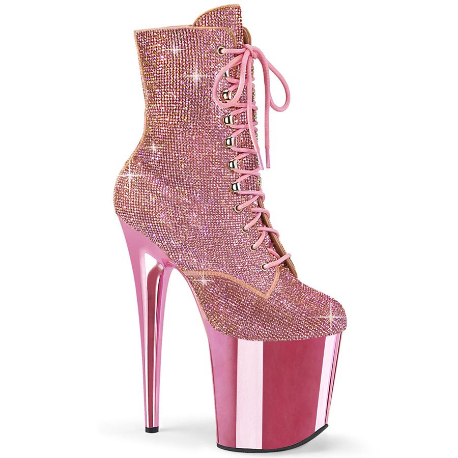 Women's Pleaser Flamingo-1020CHRS Ankle Boots Pink | 685WPLOBI