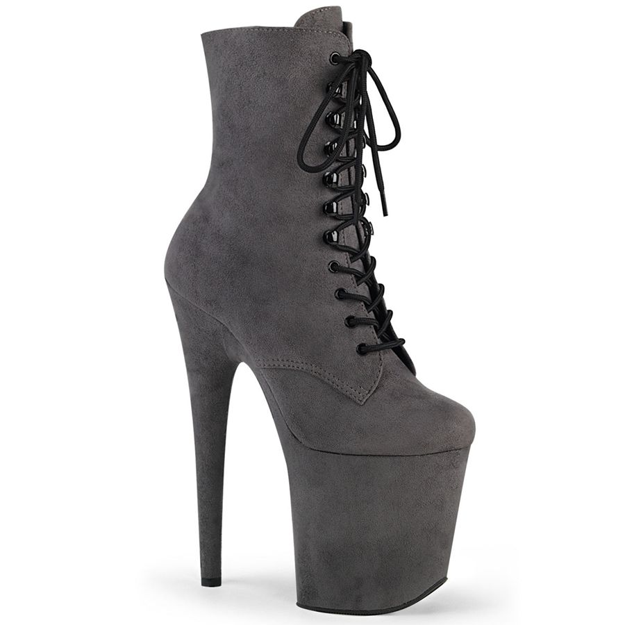 Women's Pleaser Flamingo-1020FS Ankle Boots Grey | 026EGHNMJ