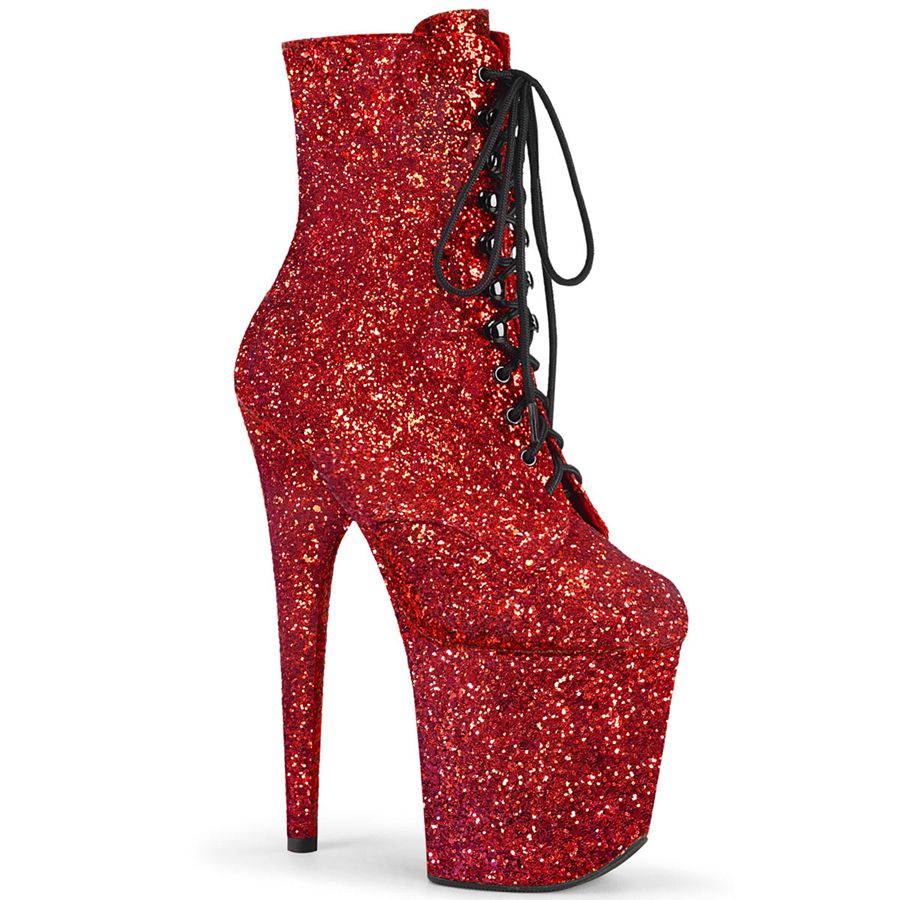 Women's Pleaser Flamingo-1020GWR Ankle Boots Red | 860CAVOIF