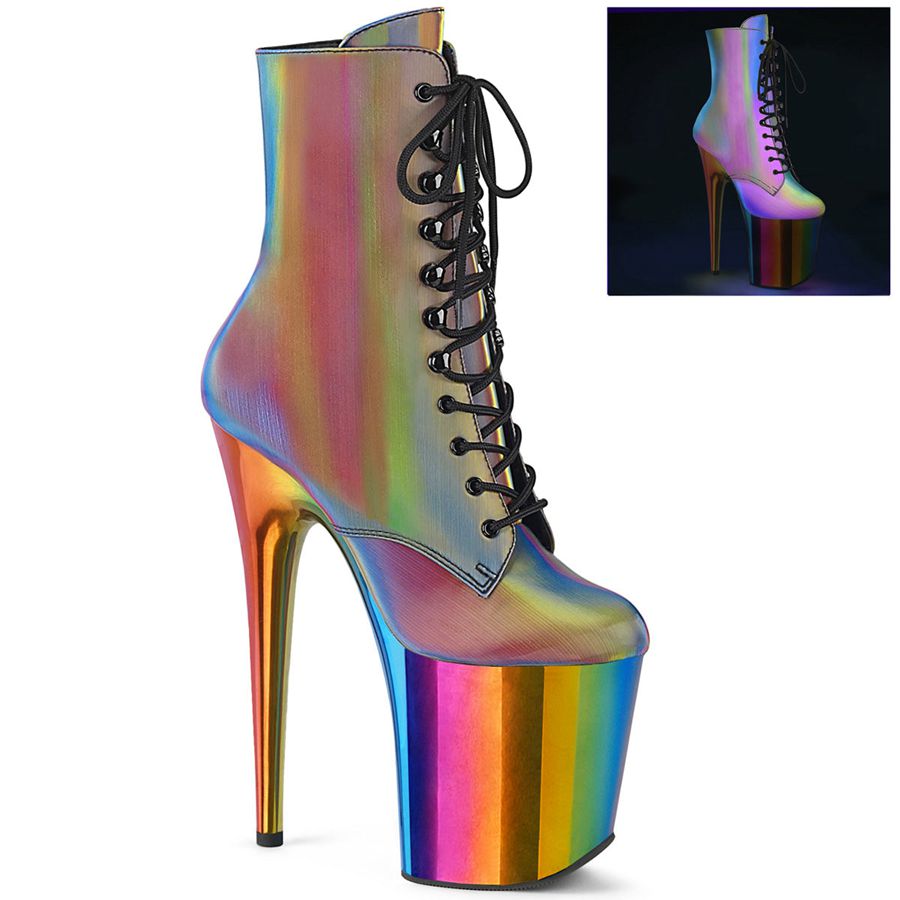 Women's Pleaser Flamingo-1020RC Ankle Boots Multicolor | 623RZFBWC