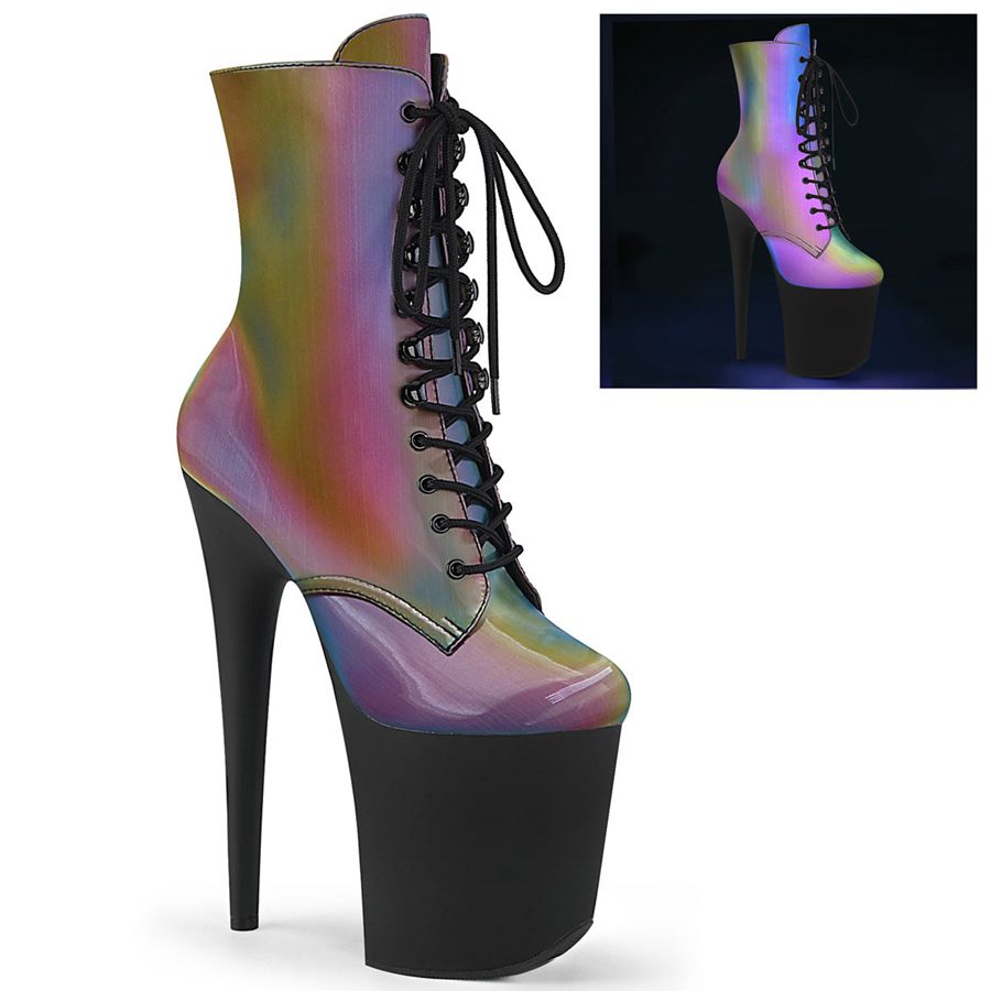 Women's Pleaser Flamingo-1020REFL Ankle Boots Multicolor | 463QHNJYK