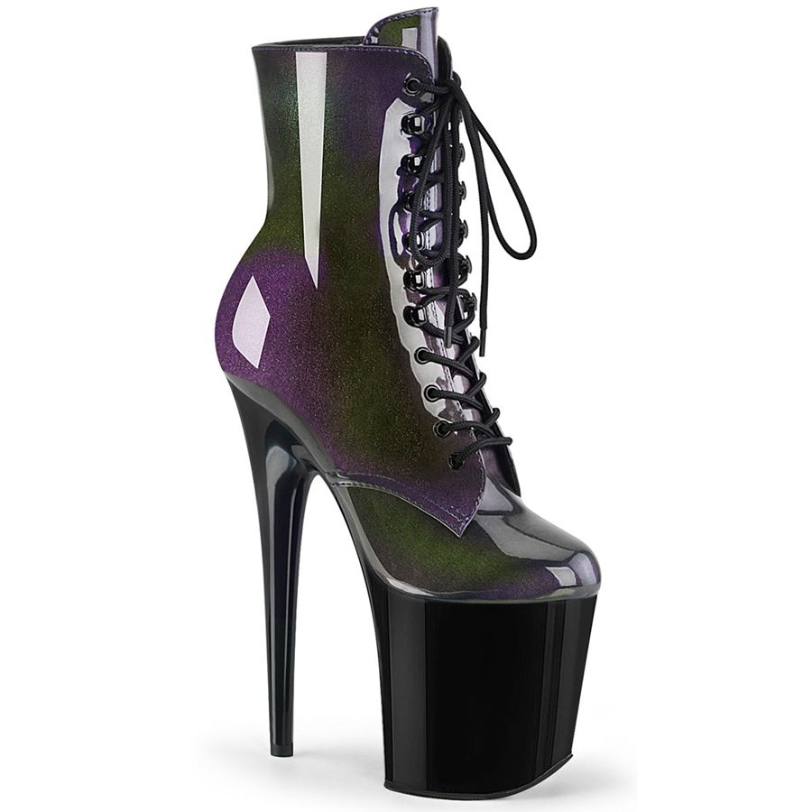 Women's Pleaser Flamingo-1020SHG Ankle Boots Purple | 301CLYNHO