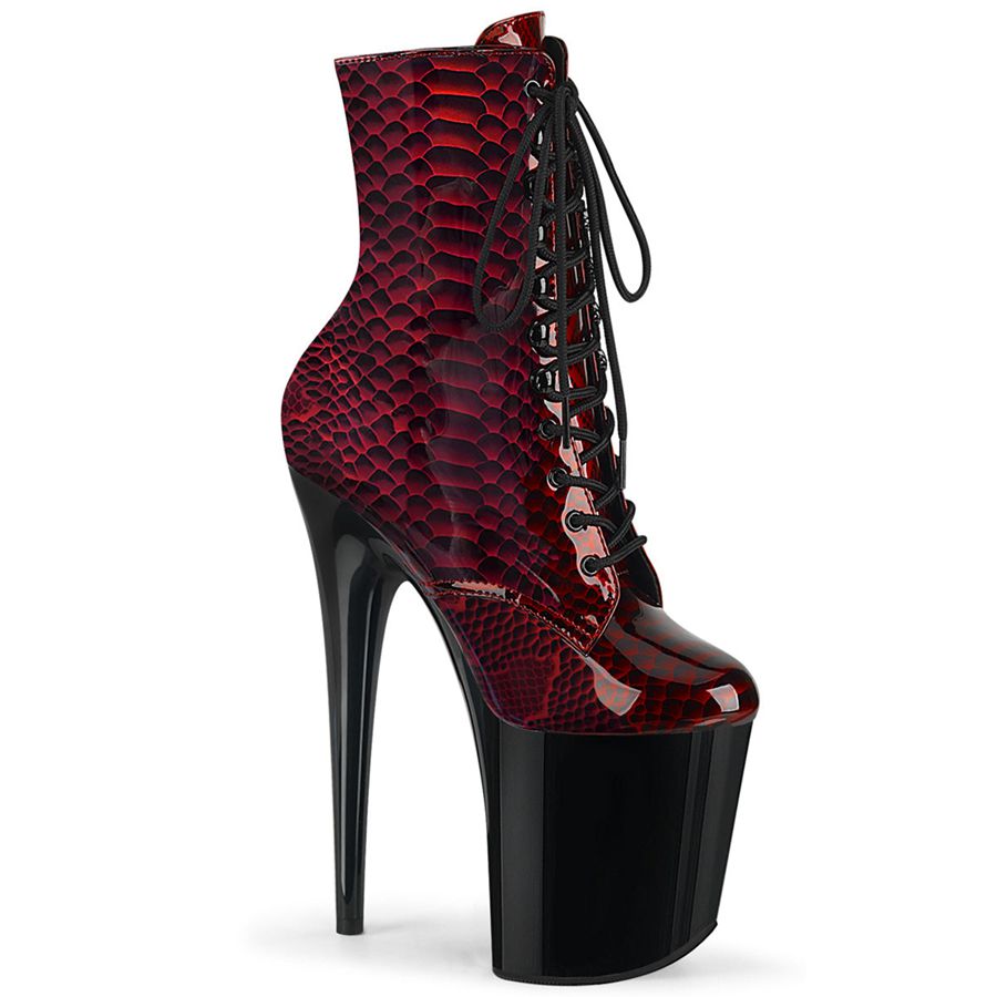 Women's Pleaser Flamingo-1020SP Ankle Boots Red | 983PUMSRO