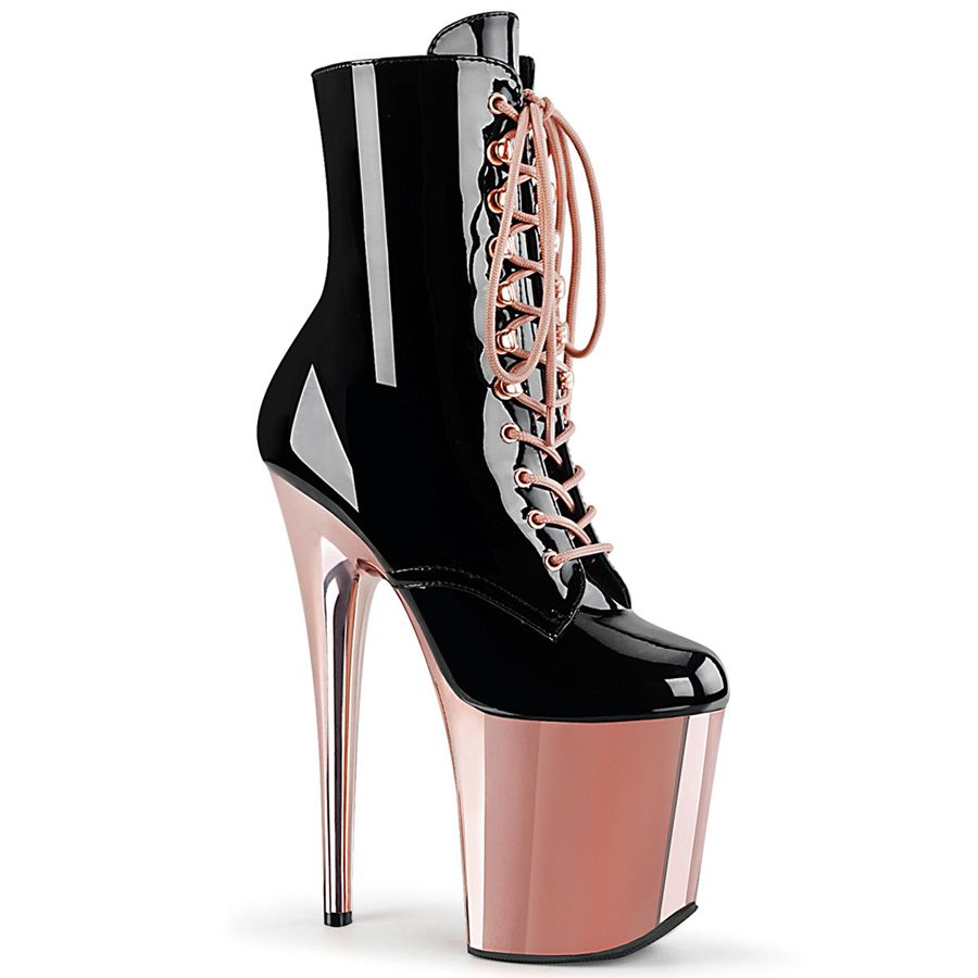 Women's Pleaser Flamingo-1020 Ankle Boots Rose Gold | 017XJPBAO