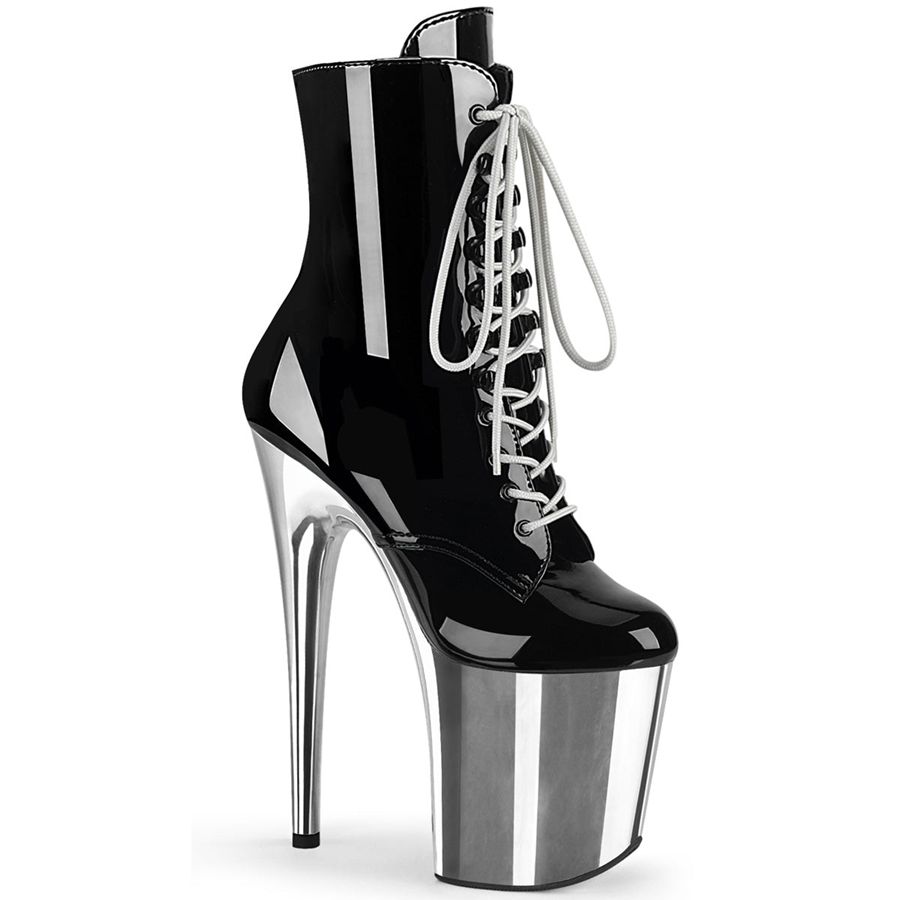 Women's Pleaser Flamingo-1020 Ankle Boots Silver | 083EMCHJO