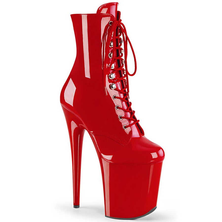 Women's Pleaser Flamingo-1020 Ankle Boots Red | 569QHJMTA