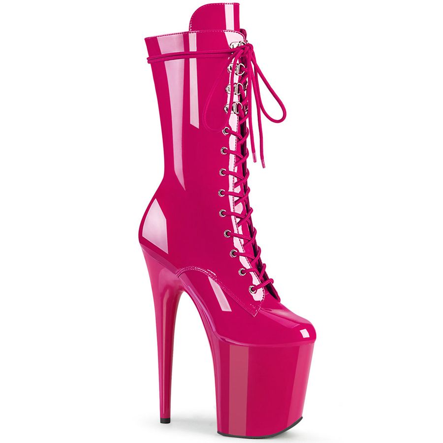 Women's Pleaser Flamingo-1050 Mid-Calf Boots Pink | 184ZYBLEQ