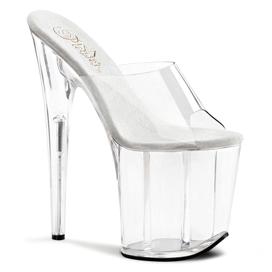 Women's Pleaser Flamingo-801 Platform Sandals Clear | 035UINRJK