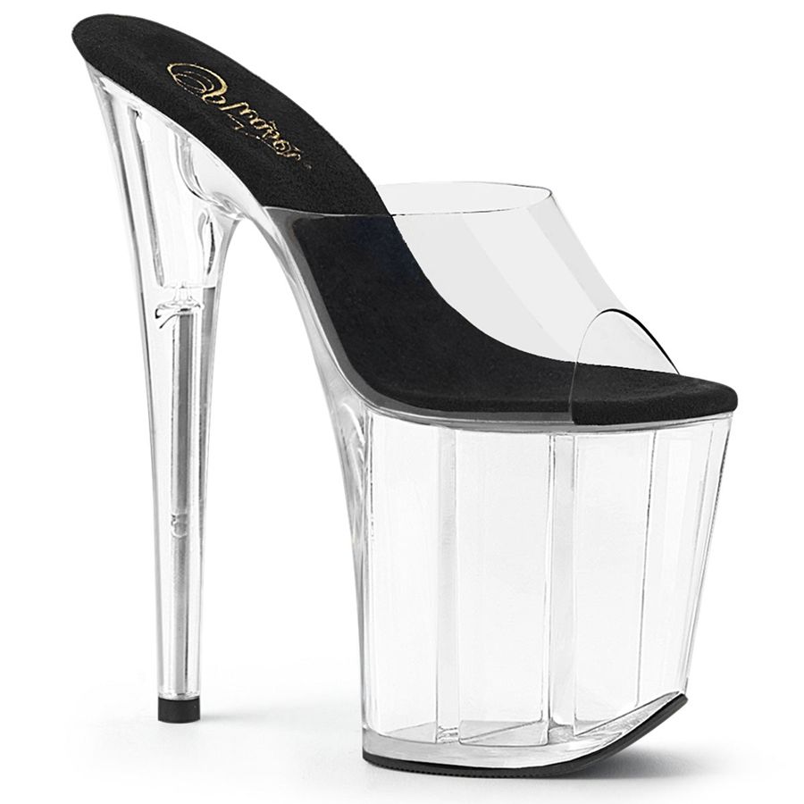 Women's Pleaser Flamingo-801 Platform Sandals Clear | 824FATMPZ