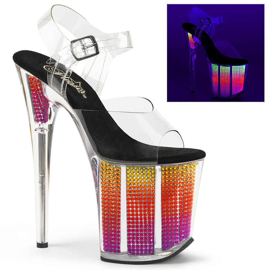 Women's Pleaser Flamingo-808SRS Ankle Strap Sandals Multicolor | 103SRFDAM