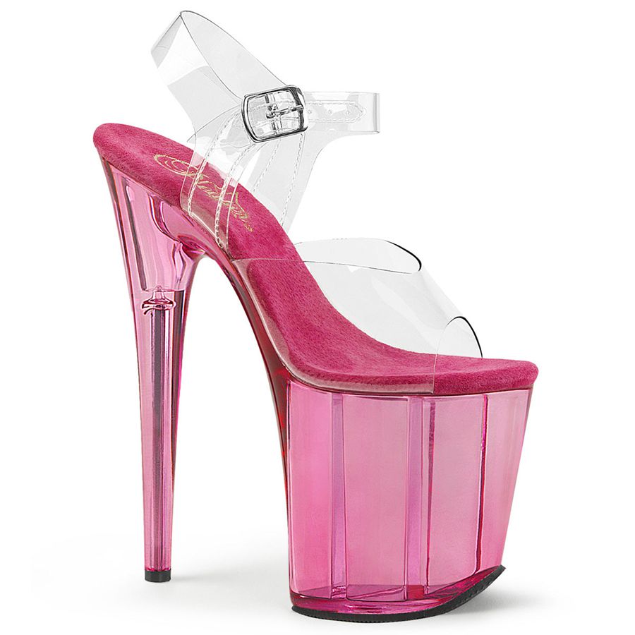 Women's Pleaser Flamingo-808T Ankle Strap Sandals Pink | 190HFDMRT