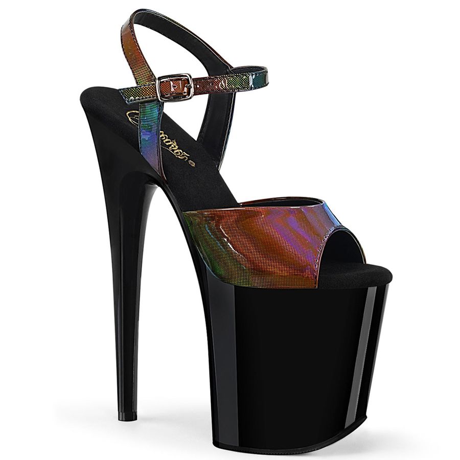 Women's Pleaser Flamingo-809RBDT Ankle Strap Sandals Multicolor | 639IWFDXU