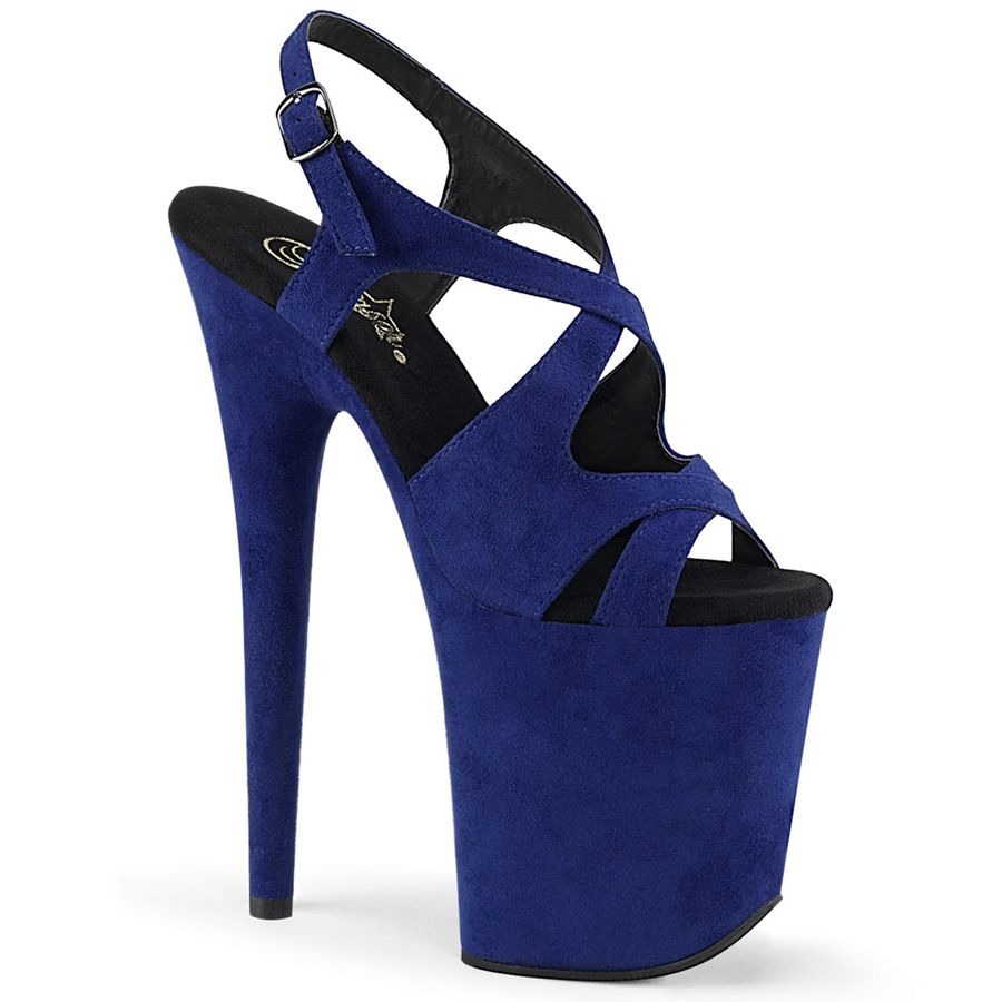 Women's Pleaser Flamingo-831FS Heels Navy | 645AQHMST