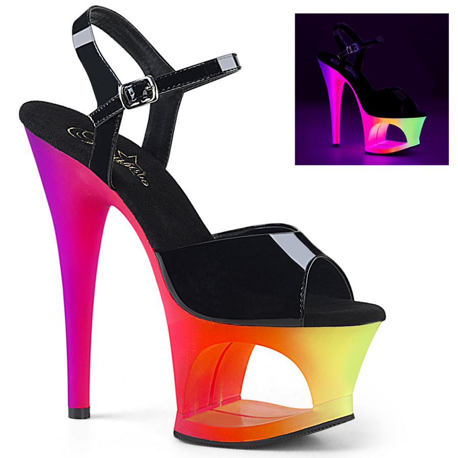 Women's Pleaser Moon-709UV Ankle Strap Sandals Multicolor | 853QYUZHX