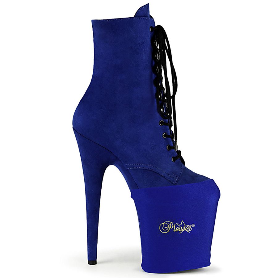 Women's Pleaser Platform Protectors Ankle Boots Navy | 473ANVSRK