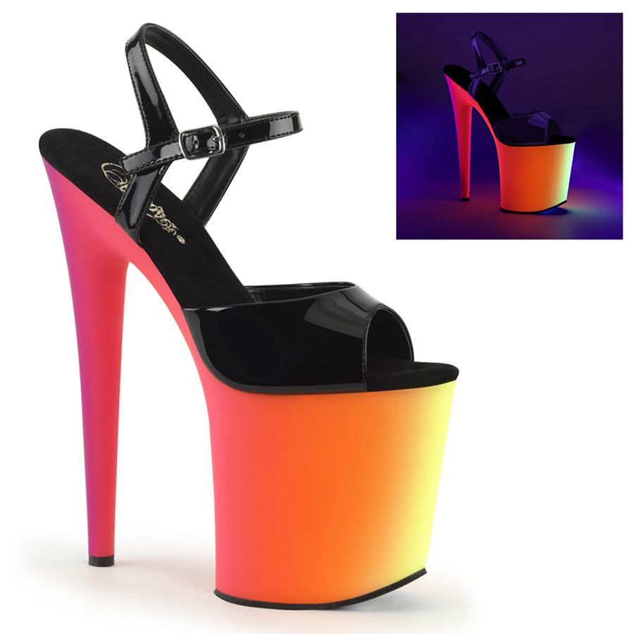 Women's Pleaser Rainbow-809UV Ankle Strap Sandals Multicolor | 487MOUNHG