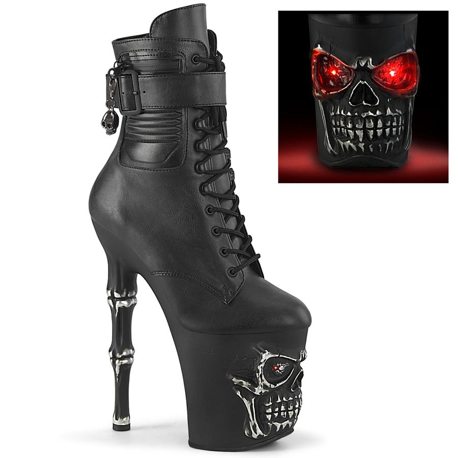 Women's Pleaser Rapture-1020STR-LT Ankle Boots Black | 439HQYUMS