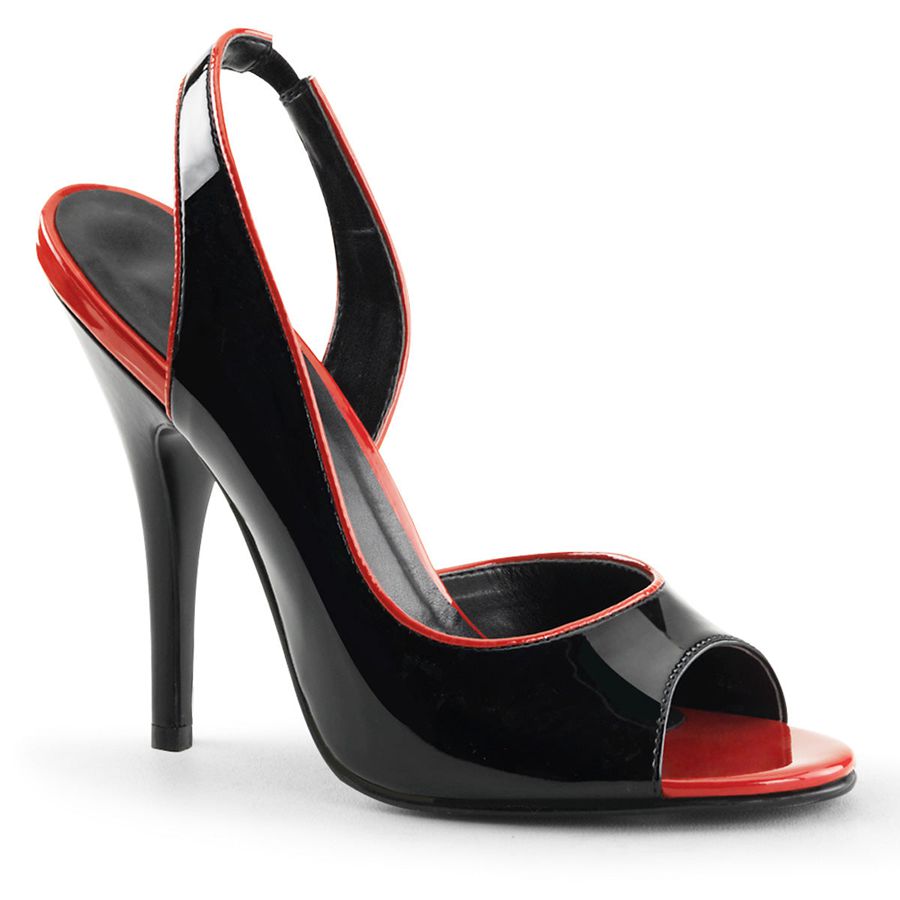 Women's Pleaser Seduce-117 Heels Black Red | 241LWPQCS