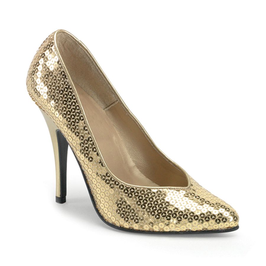 Women's Pleaser Seduce-420SQ Pumps Gold | 017JICZOB