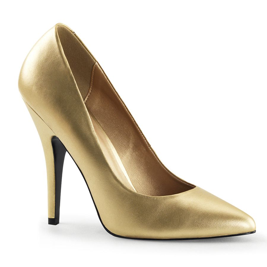 Women's Pleaser Seduce-420 Pumps Gold | 328KSLMPB