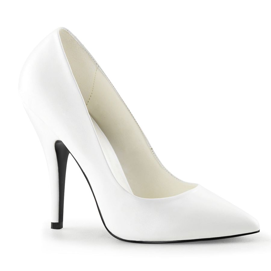 Women's Pleaser Seduce-420 Pumps White | 237QDVCFS